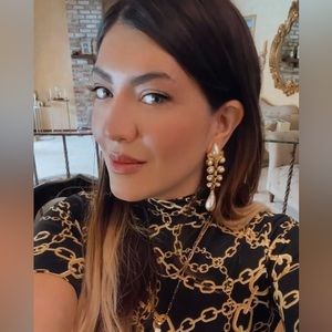 Long luxury vintage clip on earrings